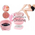 Incalzitor cu bol din silicon pentru incalzit ceara traditionala de 400 ml Roz VK 24594 + 100g Ceara si 10 spatule